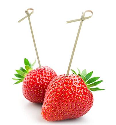 Медиаторы с бамбуковыми узелками, одноразовые и экологически чистые Деревянные Шпажки для зубов 4,5 дюйма (100 шт. в упаковке), для закусок