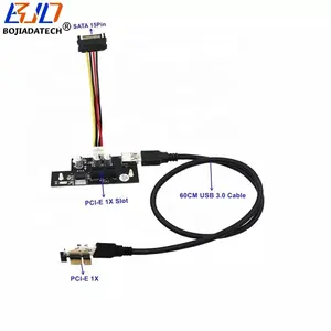 PCI-E 1X Slot to PCI Express X1 Adapter Card With 60CM USB 3.0 Cable Support GPU Risers