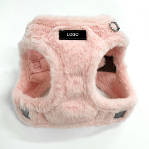 Günstige Preise Bestseller Verstellbares Hundegeschirr-Set Weiches Atmungsaktives Polyester Flauschiges Luxuriöses Langlebiges Waschbares Hundegeschirr und Leine - Product Image 4