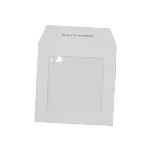 Özel beyaz küçük kare kağıt takı zarf büyük PVC pencere
