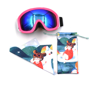 <span class=keywords><strong>Microfibre</strong></span> en tissu souple <span class=keywords><strong>pour</strong></span> lunettes, poche de nettoyage, cordon de serrage, lunettes, sac de rangement avec logo - Product Image 2