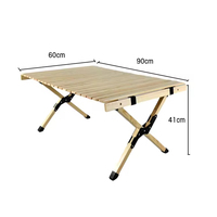 Table de pique-nique extérieure pliante en gros Table multifonctionnelle en bois pour rouleaux d'oeufs Table de camping de haute qualité
