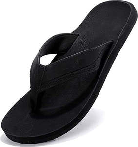 Sandalias de hombre de moda, chanclas de cuero, pantuflas deportivas, sandalias planas cómodas para exteriores, estilo playero. - Product Image 4