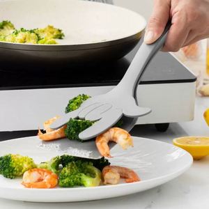 Spatule-pince en plastique durable avec fonction de retournement, compatible lave-vaisselle, ustensile de cuisine pour crêpes et pain - Product Image 4
