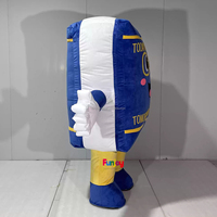 Costume de mascotte gonflable de 2,2 m pour la Semaine du Livre, défilé, combinaison gonflable intégrale pour événement scolaire