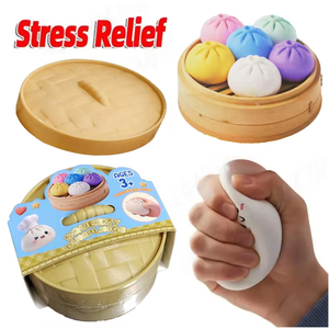 Nuevas Pelotas Antiestrés de Dumpling Coloridas, Reutilizables, de Baja Resiliencia, Juguetes de Descompresión, Ideas Únicas de Regalo para Decoración del Hogar, Bolas de Masa para Apretar - Product Image 1