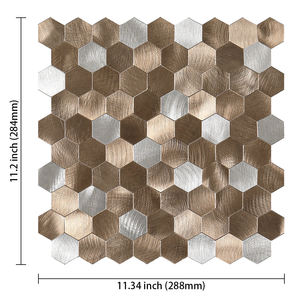 Mise à niveau de l'épaisseur des nouveaux materiauxGlod 4mm auto-adhésif dosseret peler et coller carreaux en aluminium - Product Image 2