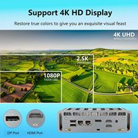 Mini PC sans ventilateur avec 8-16 Go de DDR4, 128 Go de SSD M.2, 2 ports DP, 2 ports LAN, 6 ports USB