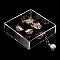 Boîte d'emballage transparente en acrylique pour micro-paysages, conteneur alimentaire articulé DIY, boîte moulée par injection en PS