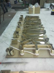 <span class=keywords><strong>Chrome</strong></span> vàng <span class=keywords><strong>LED</strong></span> quảng cáo dấu hiệu <span class=keywords><strong>Backlit</strong></span> signage với kênh chữ cho văn phòng nhà Mall công ty trang trí - Product Image 2