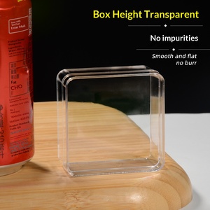 Boîte de présentation blindée de 6 cm d'épaisseur pour accessoires de stand, boîte de rangement pour perles, boîte de collection carrée en plastique haute transparence - Product Image 3