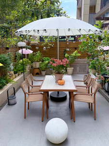 Mesa y Sillas para Barbacoa al Aire Libre, Patio/Jardín/Terraza, Mesa para Asar a la Parrilla con Carbón/Eléctrica, Juego de Comedor Estilo <span class=keywords><strong>Chino</strong></span>, Muebles de Exterior - Product Image 2
