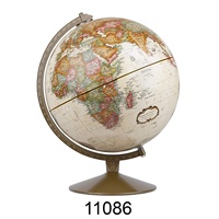 Globo Terráqueo Educativo Vintage con Caja de Madera, Globos Giratorios de Aluminio, Precios al por Mayor