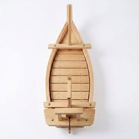 Plateau de service en bambou artisanal de luxe, grand bateau à sushi japonais pour restaurant et traiteur