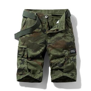 Pantalones cortos <span class=keywords><strong>Cargo</strong></span> de camuflaje informales de moda para hombre, ropa holgada de algodón con múltiples bolsillos para exteriores con parches, patrón tejido de talla grande - Product Image 3