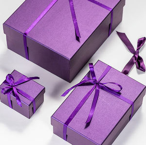 Xinrunjin, cajas ranuradas de papel recubiertas en relieve personalizadas, accesorios de cinta para regalos corporativos de merchandising minorista colorido - Product Image 6