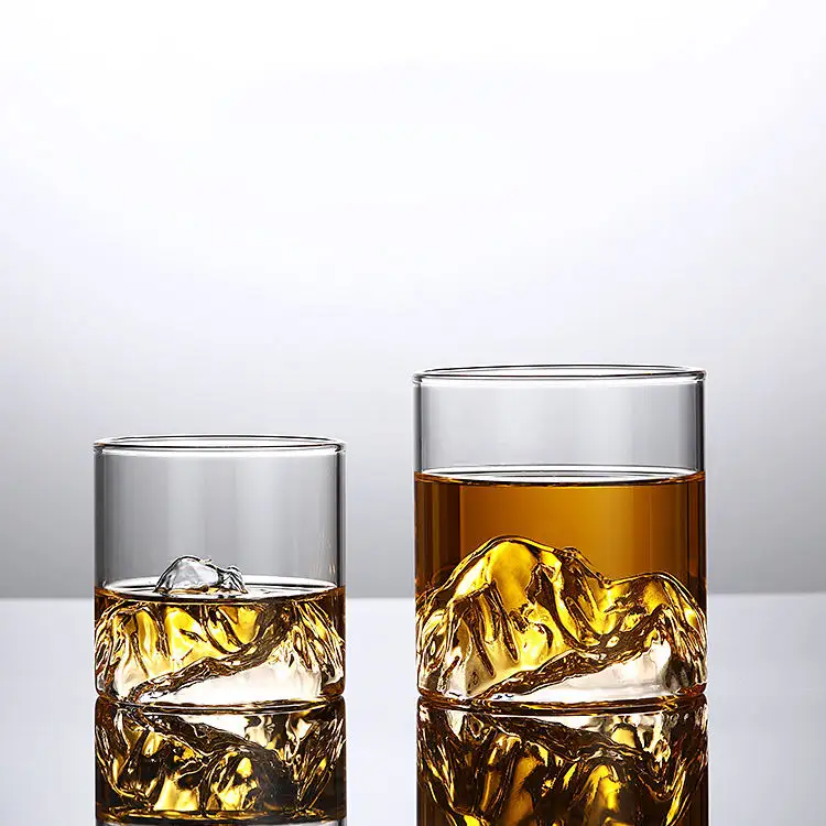 2022 Nieuwe Aankomst Transparante Mountain Shape Whisky Tumbler Shot Glazen Theekop