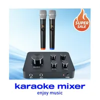 Kablosuz Dinamik Mikrofon Karaoke 2 Kanallı UHF Sistemi Çift El Tipi Taşınabilir Akıllı TV Amplifikatörü HD AUX Giriş/Çıkışlı