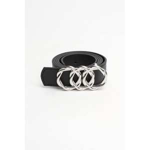 Cinturón elegante para mujer con hebilla de anillo integrada, accesorio de moda chapado en aleación para uso diario - Product Image 2