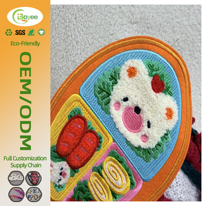 Patch brodé en chenille durable et écologique à coudre sur les vêtements, fil à coudre de haute densité de qualité supérieure pour vêtements - Product Image 1