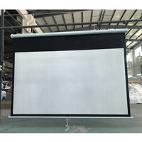 Écran de projection manuel rétractable Telon Home Cinema 90 pouces 4:3 blanc mat avec capuchon métallique