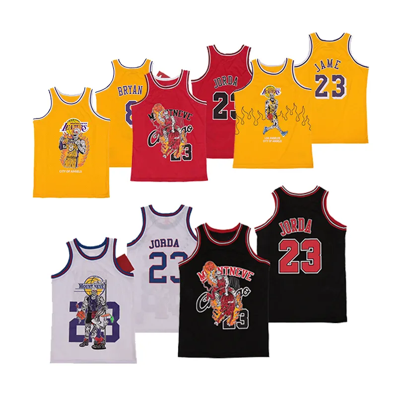 Mesh Classical Jersey to Select Men Basket Ball Jersey Basketball Wear Custom High Quality Embroidered Various Teams Sports