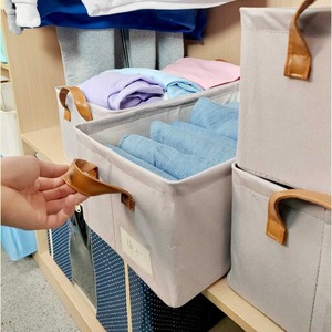 Foldable Steel Frame Clothing <b>Storage</b> Box Rectangle Lidless <b>Stackable</b> For <b>Wardrobe</b> Home Use Cotton Powder Coated PP Board - Product Image 3
