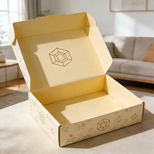 קופסת אריזת מתנה למשלוח במסחר אלקטרוני, ניתנת להתאמה אישית, ידידותית לסביבה, ניתנת למחזור, עשויה מחומרים ממוחזרים, הדפסה בארבעה צבעים - Product Image 4