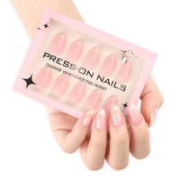 Personnaliser 30 Pièces Acrylique Gel Doux Nouvel An Fille Épicée Rouge Vin Courts Ongles Amande à Presser Faux Ongles GD36
