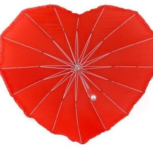23 Inch Heart Shape Chinese Wedding <b>Umbrella</b> Decoration Red Color Straight Wedding Parasol <b>Umbrella</b> pink - Product Image 4