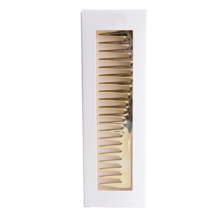 Vendita calda Logo personalizzato pettine oro rosa pettine per capelli in oro placcato per le donne - Product Image 5