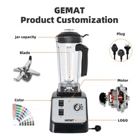 Commerciële elektrische hogesnelheidsblender, fruitpers, molen, keukenmixer, smoothie-, koffie- en notenmelkmaker