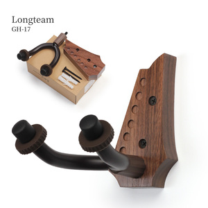 Soporte de Pared para Guitarra de Nogal Negro, Soporte de Pared para Guitarras Acústicas, Eléctricas, Bajo, Mandolina, <span class=keywords><strong>Banjo</strong></span> e Instrumentos de Cuerda - Product Image 1