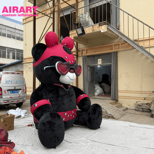 Oso de Peluche Inflable Genial, Oso de Peluche Inflable Negro con <span class=keywords><strong>Gafas</strong></span> - Product Image 4
