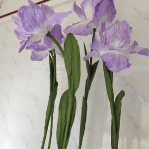 Gros Artificiel Fait Main Grand Stand Bouquet <span class=keywords><strong>Iris</strong></span> Géant Fleur pour la Décoration de Fête - Product Image 6