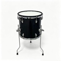 Tambour électronique de 12 pouces à double zone avec accents noirs, compatible avec Roland