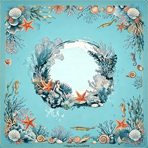 Jeu <span class=keywords><strong>de</strong></span> Mahjong Sirène - Design Océanique Personnalisé avec Créatures Marines, Tuiles en Acrylique Premium pour le Plaisir en Famille, Cadeau Unique pour Soirée Jeu - Product Image 1