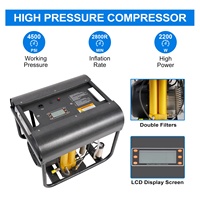 TUDIVING Compresseur d'air haute pression LCD à purge automatique et arrêt automatique, 300 bars 4500 psi, pour paintball et plongée sous-marine, vente en gros, offre spéciale