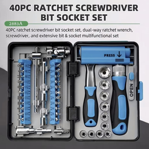 40 In 1 Ratchet Wrench <b>Set</b> 1/4 In Socket Steel Hand <b>Tool</b> Kit For Home Maintenance - Product Image 2