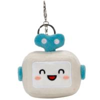 Porte-clés en peluche robot mignon, poupée en peluche robot de dessin animé, pendentif de sac, porte-clés en peluche personnalisé pour enfants, cadeau promotionnel