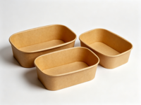 Contenants Deli 32oz 178mm en plastique PET, bol à salade, gobelets en plastique durables