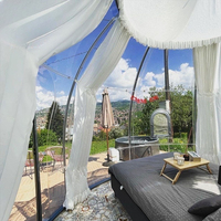 Matériau PC étanche résistant aux UV Chambre ciel étoilé Cour extérieure Jardin Maison à bulles Balcon célèbre sur Internet