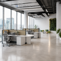 Cloison de bureau modulaire droite de 80 mm d'épaisseur pour poste de travail