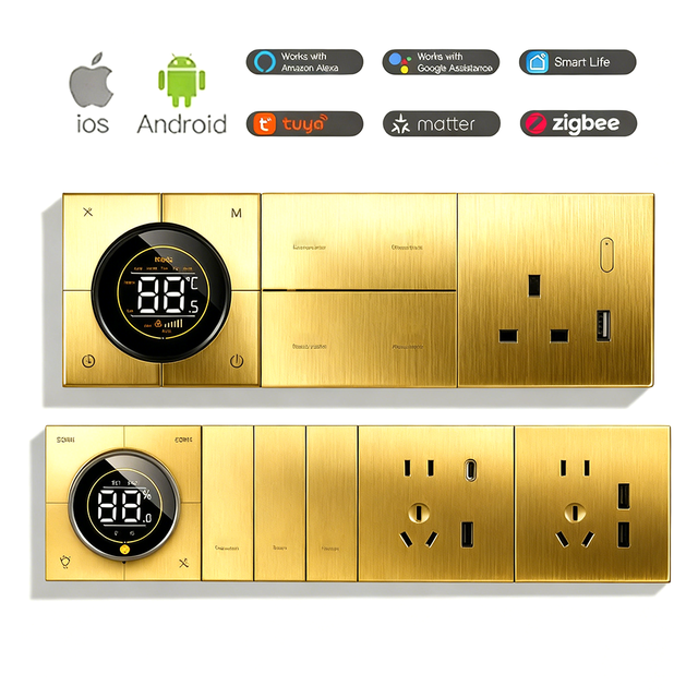 Bis Certified Modular Switches for Indian Market 4 6 8 Module Smart Switch Board Voice Control No Neutral Modular Switches India