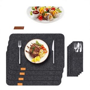Dining Table Non Slip Heat Resistant Eco-Friendly Rectangle <b>Felt</b> Place Mat Stain Washable Placemat - Product Image 1