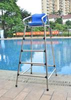 Chaise de sauveteur en acier inoxydable 304, siège en FRP de 1,0 mm d'épaisseur, antirouille, étanche, chaise de garde non amovible pour usages extérieurs
