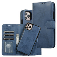 Étui portefeuille en cuir pour Samsung Galaxy S25 Ultra S24 Plus S25 FE S22 A16 et iPhone 17 Pro Max – Housse magnétique à rabat