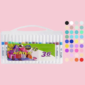 Ensemble de <span class=keywords><strong>marqueurs</strong></span> de graffiti à double embout rond à base d'eau de haute qualité, 36 couleurs, pinceau doux - Product Image 2