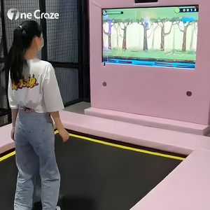เกมแทรมโพลีนแบบอินเทอร์แอคทีฟพร้อมโปรเจคเตอร์ AR สำหรับเด็ก ความคมชัดสูง รองรับการเล่นแบบอินเทอร์แอคทีฟด้วย Kinect สำหรับเกมเซ็นเซอร์ กีฬาในร่ม สนามเด็กเล่นบนหน้าจอ - Product Image 3