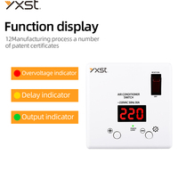 2120-2 Nouveau protecteur de tension monophasé 220V de type mural encastré 86 pour équipement électrique domestique